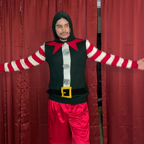 Green and Red Holiday Elf costume - Picture 2 of 13